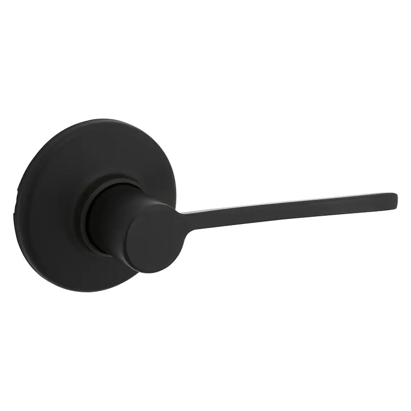 Ladera Passage Door Lever, 3 Faceplates, Black