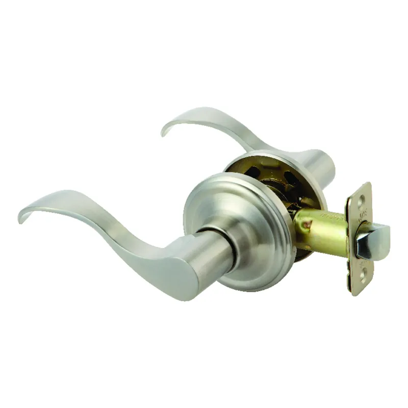 Wave Satin Nickel Passage Lockset 1-3/4 In. Ansi/bhma Grade 3