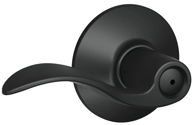 F Series Accent Matte Black Privacy Lever 1-3/4 In. For Interior Doors