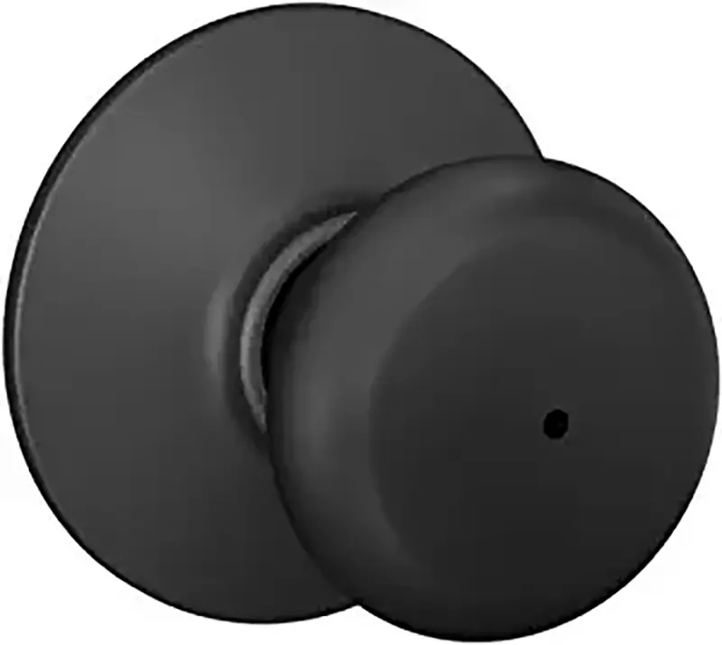 Privacy Lock,Plymouth Knob, Matte Black