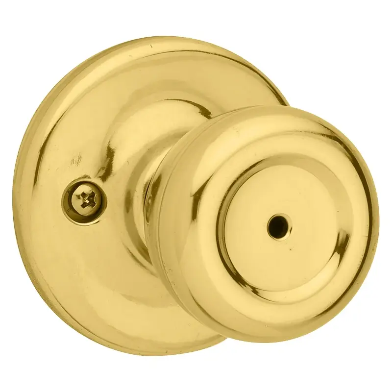 Security Mobile Home Privacy Lockset, Polished Brass