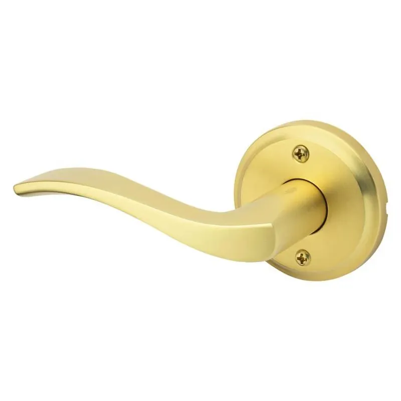 Kwikset Sedona Satin Brass Transitional Half-Dummy Lever – Left-Handed Residential Door Hardware