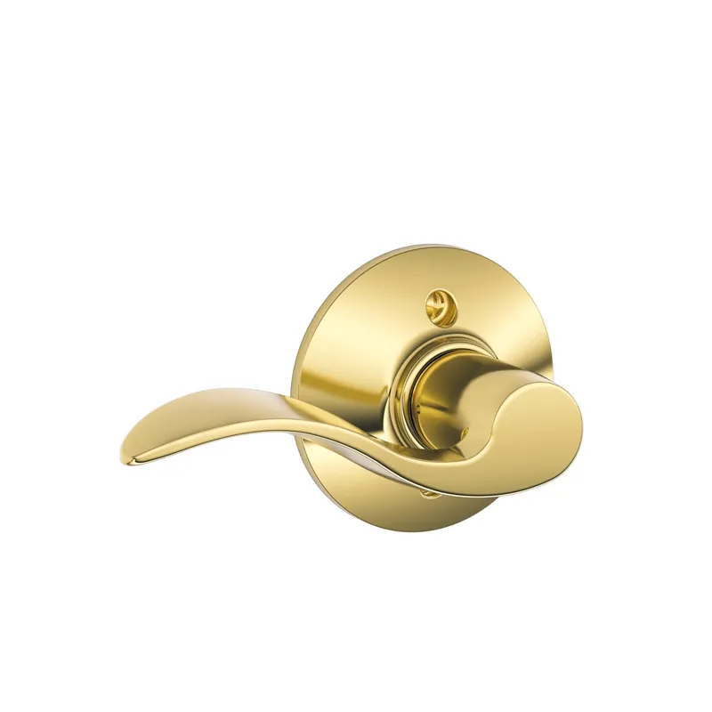 Brass Accent Right-Hand Dummy Lever Lockset