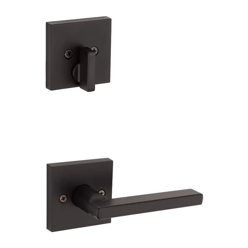 Matte Black Entry Handleset Kw1 For Doors 1-3/4 In. Thick