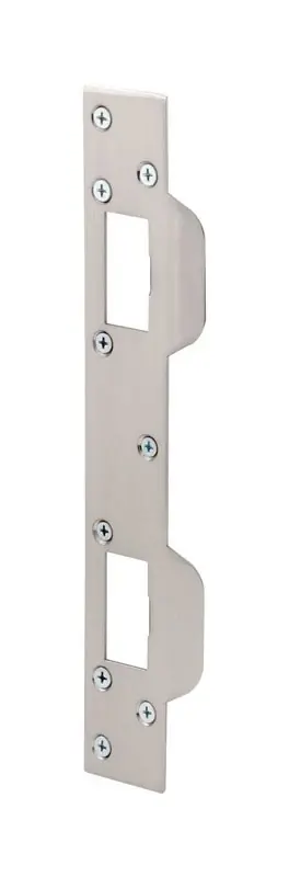 11 In. Satin Nickel Combination Door Strike With 6 Screws
