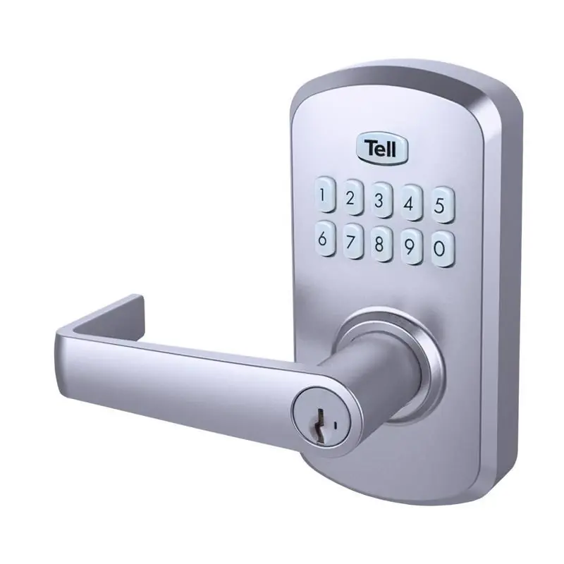 Tell Manufacturing Satin Chrome Steel Electronic Keypad Entry Lock Cl103930
