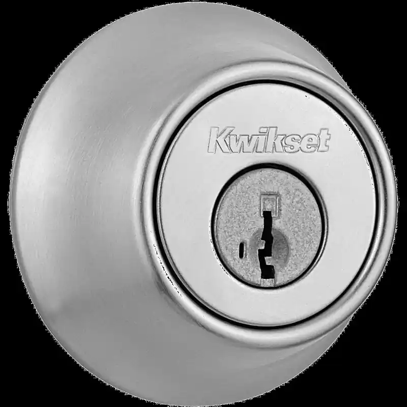 Kwikset SmartKey Security Satin Chrome Metal Double Cylinder Deadbolt