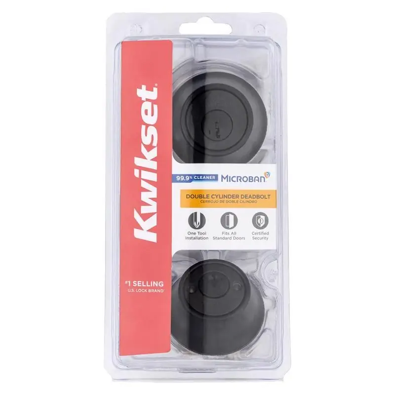 Smartkey Security Matte Black Metal Double Cylinder Deadbolt 96650-515