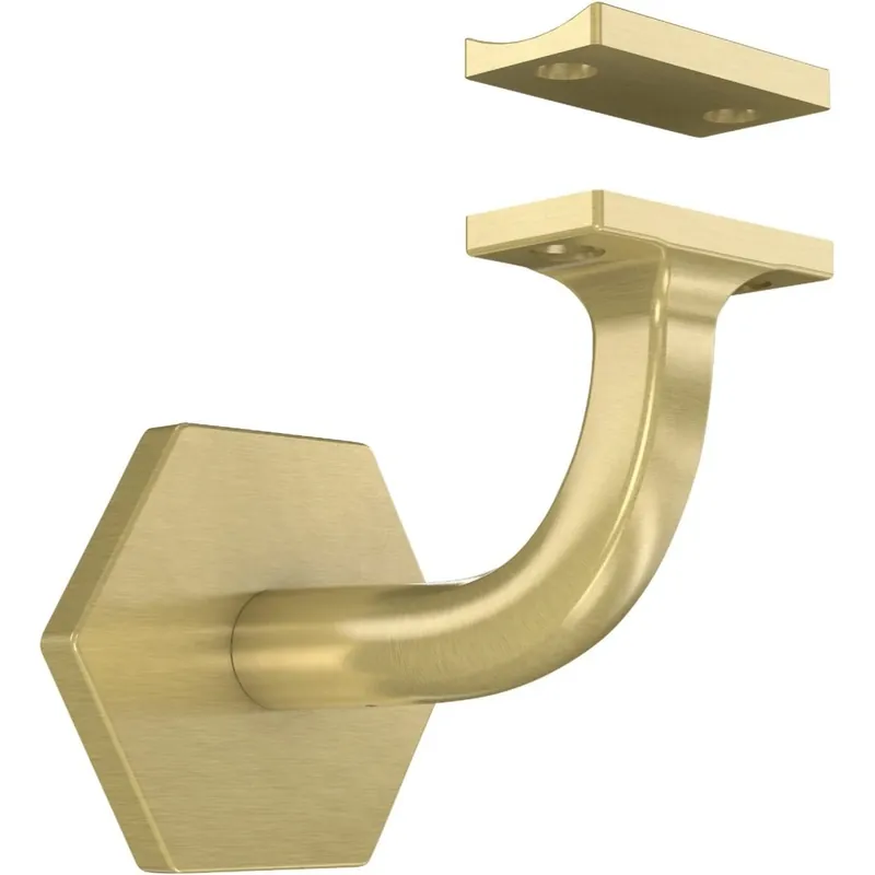 1-Pc. Powell Handrail Bracket, Brushed Gold
