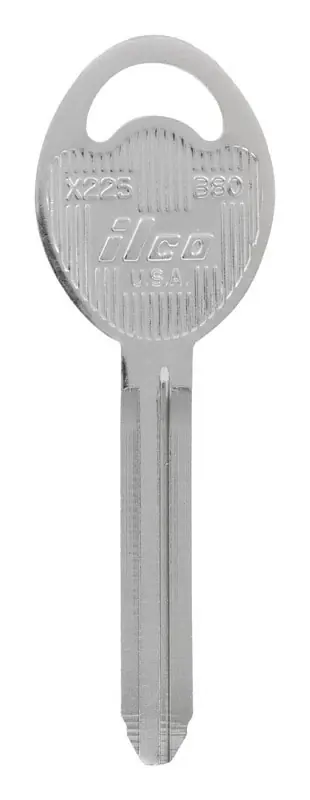 HILLMAN Traditional Key Automotive Key Blank Double For GM Silver