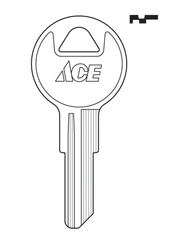 House/office Key Blank Single Sided For Chicago And Hudson Locks - Model 86364