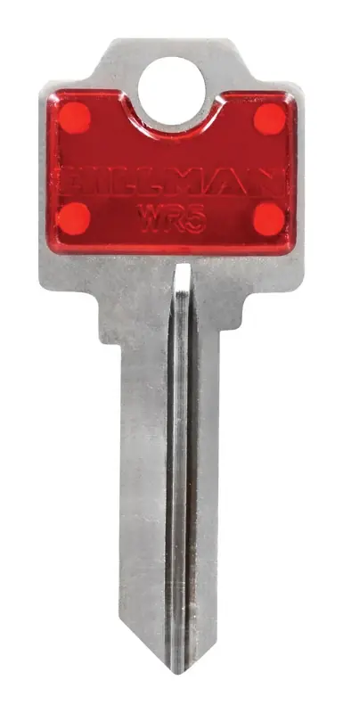 HILLMAN ColorPlus Traditional Key House/Office Key Blank Single Red