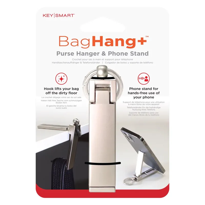 Baghang Plus Silver Phone Stand For All Smartphones - Stainless Steel Design