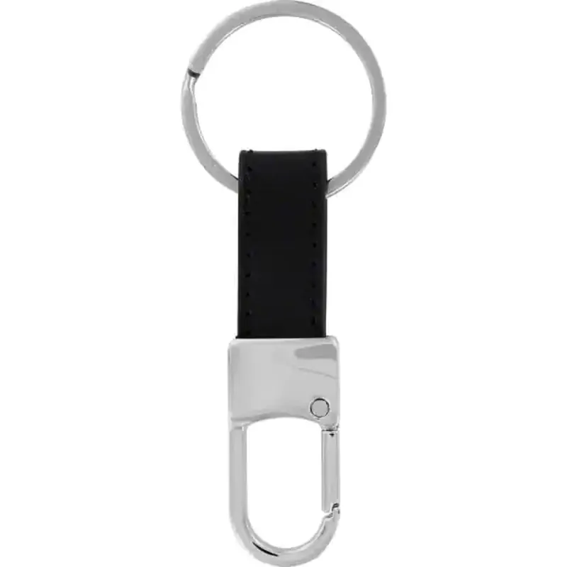 1.5 In. Diameter Metal Black/silver Split Ring Key Clip