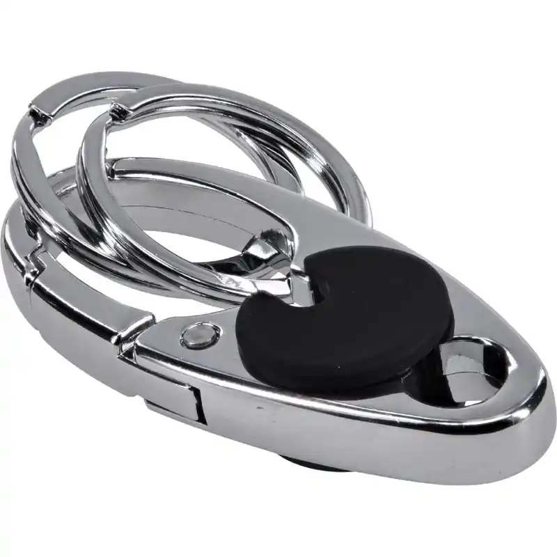 Metal Silver Split Key Clip - Durable Key Ring Accessory