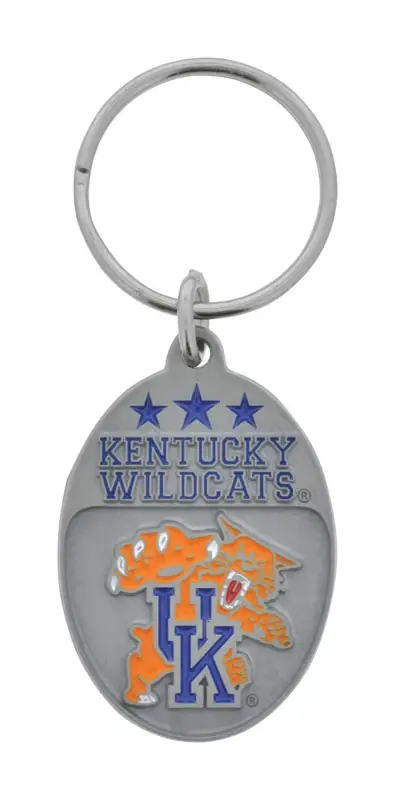 Hillman Kentucky Wildcats Metal Silver Decorative Key Chain - Model 711163