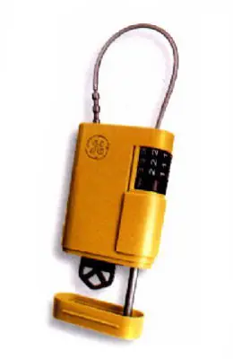 Portable Yellow Cabled Key Case With Resettable Lock - Model 001948
