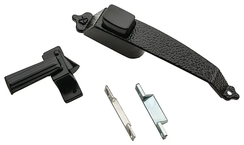 National Hardware Matte Black Zinc Push Button Latch 1 Pk