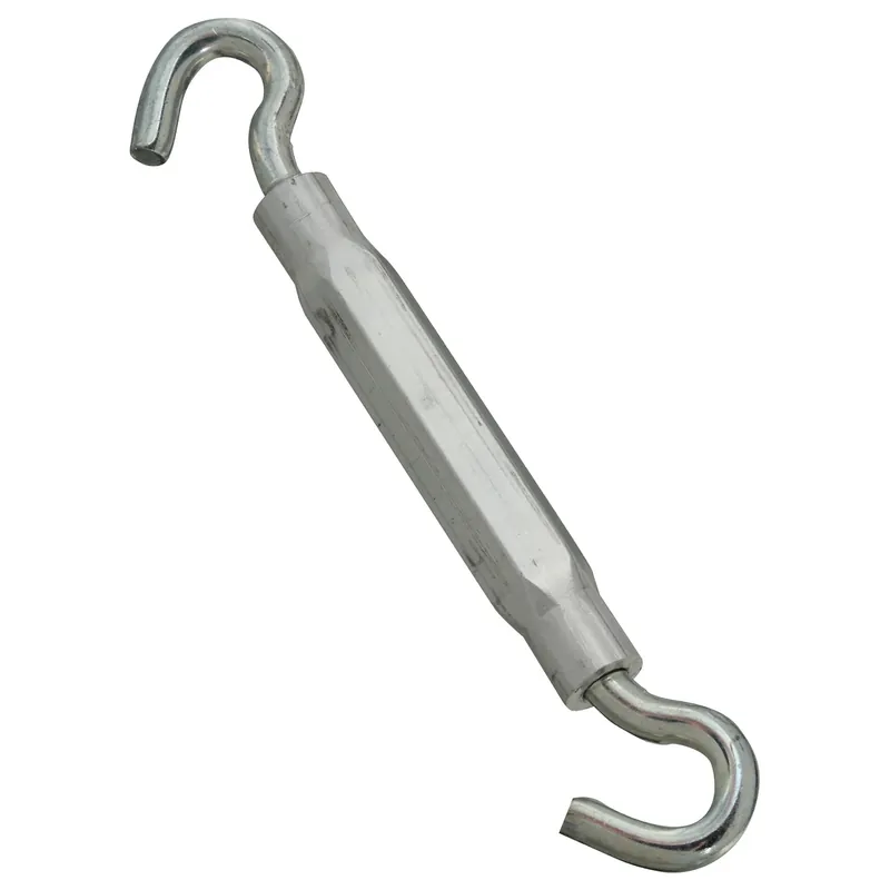 Hook/Hook Turnbuckle, Zinc, 5/16 X 9 In.