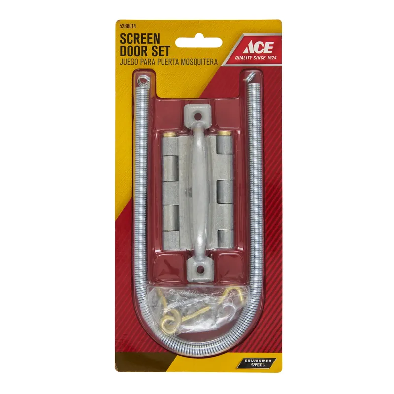 Ace Galvanized Silver Steel Screen/Storm Door Hardware Set 1 Pk