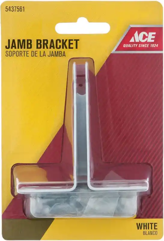 White Steel Jamb Bracket For Door Repair - Model 01-3899-240