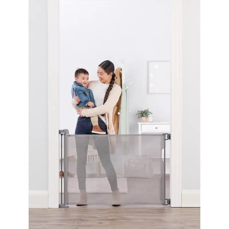 White 30 In. H X 50 In. W Retractable Plastic Safety Gate Model 1850 G