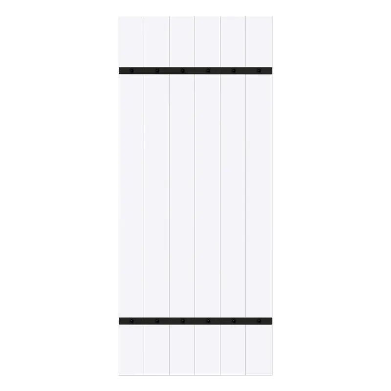 Matte White Wood Barn Door Hanger Kit 84 In X 36 In