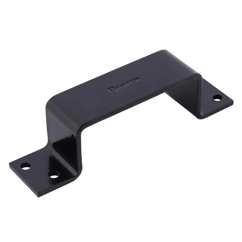 Black Steel Bracket 6-13/32 In. Length For Door Hardware