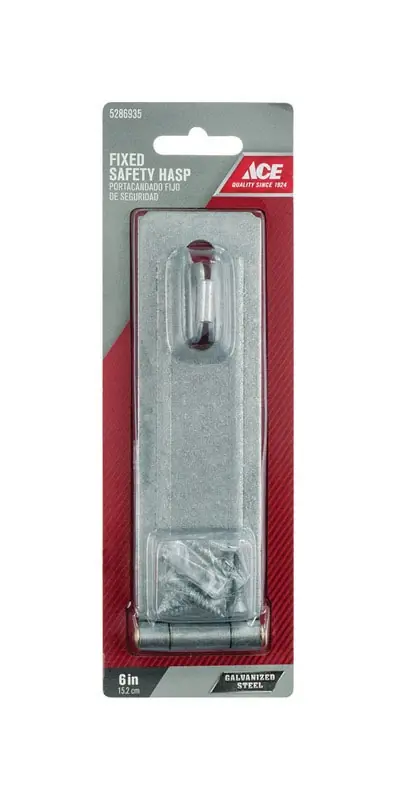 Galvanized Steel 6 Inch Fixed Staple Safety Hasp For Secure Applications
