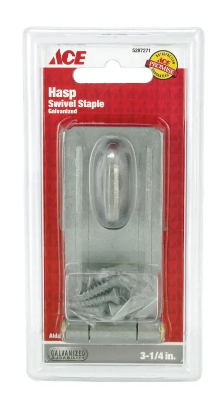 Galvanized Steel 3-1/4 In. L Swivel Staple Safety Hasp For Secure Applications