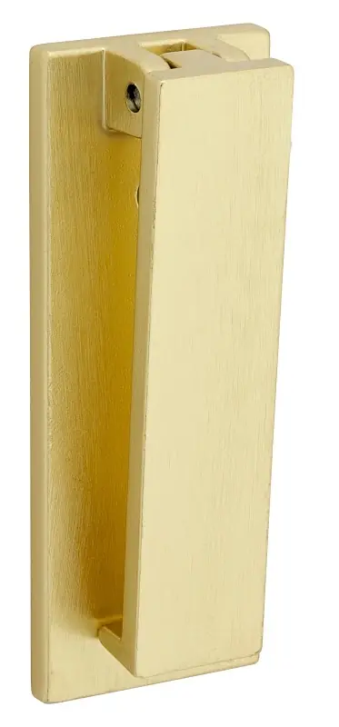 Reed Door Knocker, Brushed Gold