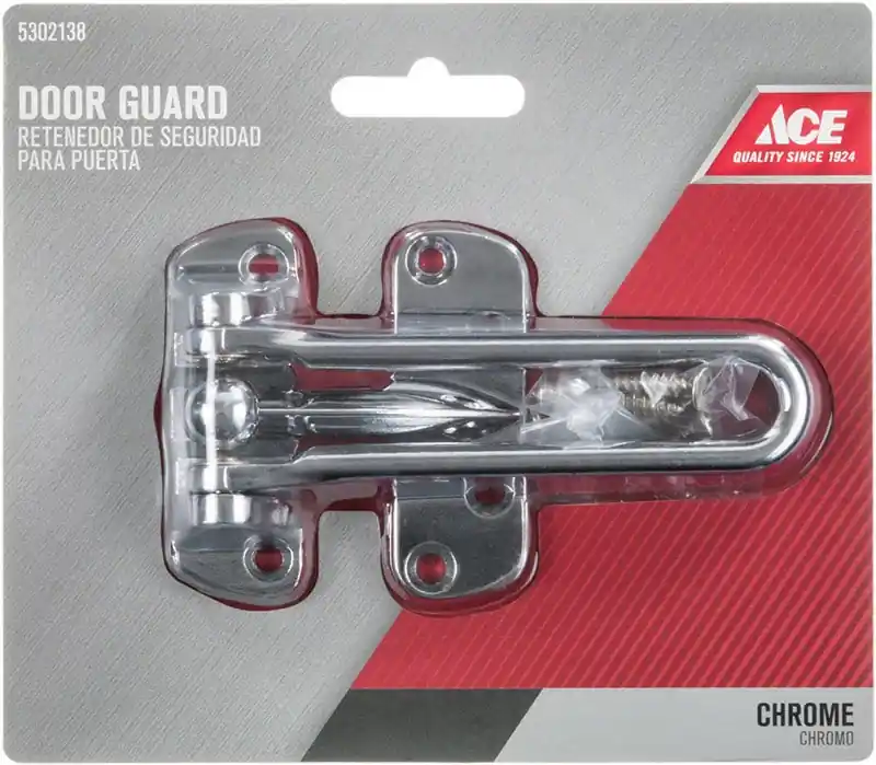 5.13 In. H X 4-1/8 In. L Chrome Steel Swingbar Door Guard