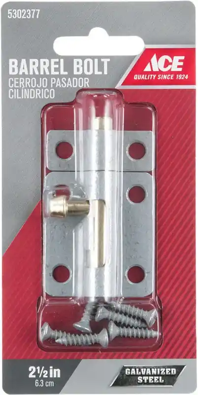 Ace 2.5 In. L Galvanized Steel Barrel Bolt