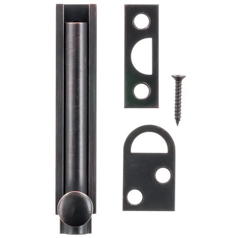 Oil Rubbed Bronze Brass Surface Bolt For Doors And Windows, 3 Inches