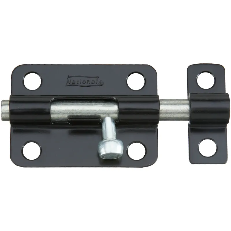 National Hardware 3 In. L Black Steel Barrel Bolt 1 Pk