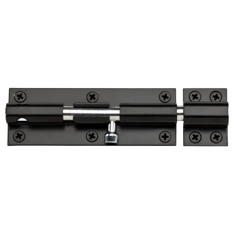 National Hardware 6 In. L Black Steel Heavy Duty Barrel Bolt 1 Pk