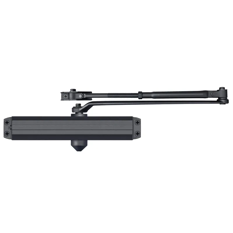 Adjustable Door Closer, Heavy-Duty Grade 1, Matte Black