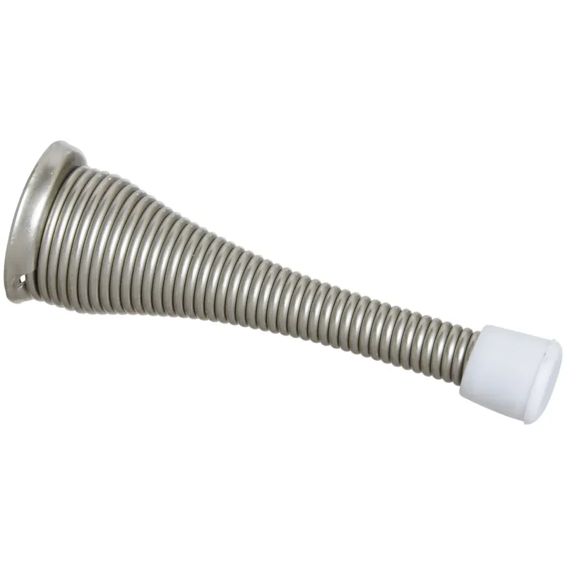 Spring Door Stop, Satin Nickel
