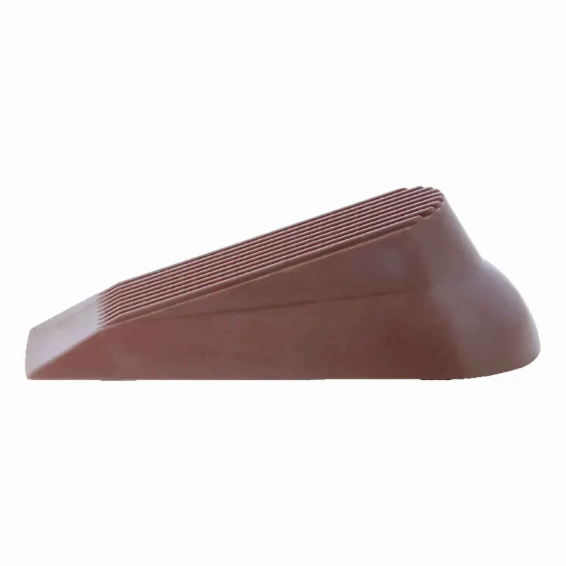 4.813 In. H X 5 In. W Rubber Brown Wedge Door Stop For All Floor Types