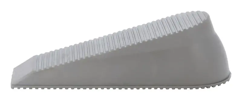 6 In. H X 6 In. W Gray Rubber Wedge Door Stop For Heavy Doors