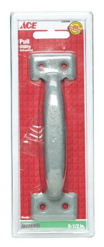 5.5 Inch Galvanized Silver Steel Utility Pull For Metal Or Wood Doors