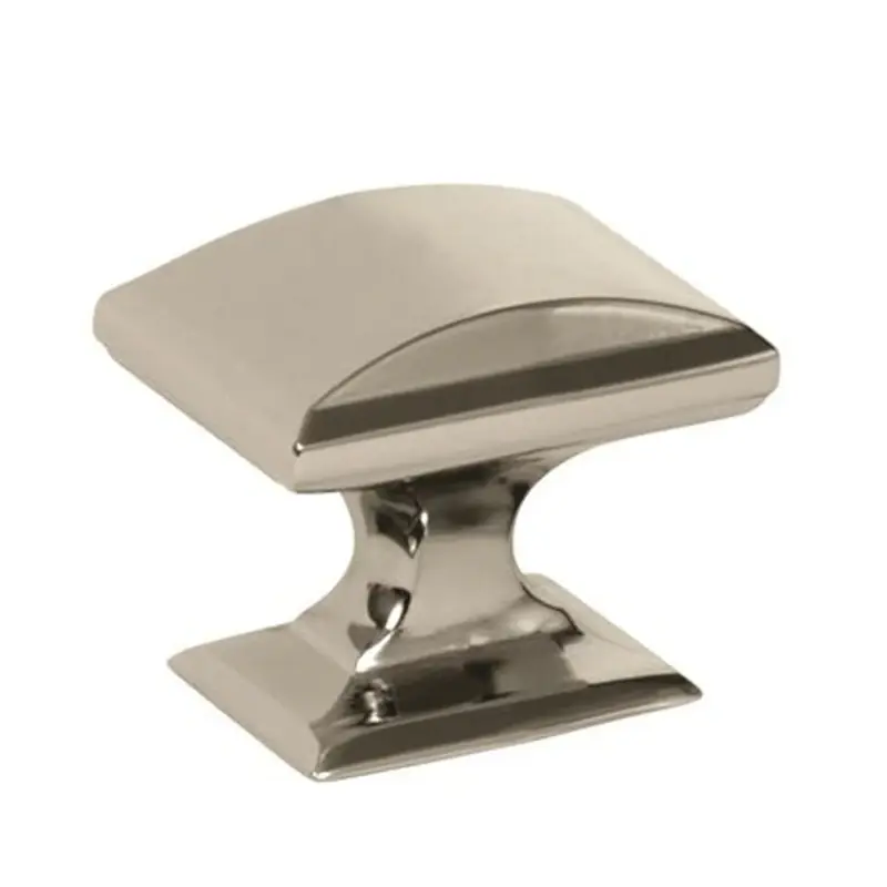 Amerock Candler Square Cabinet Knob 1 In. Polished Nickel 1 Pk