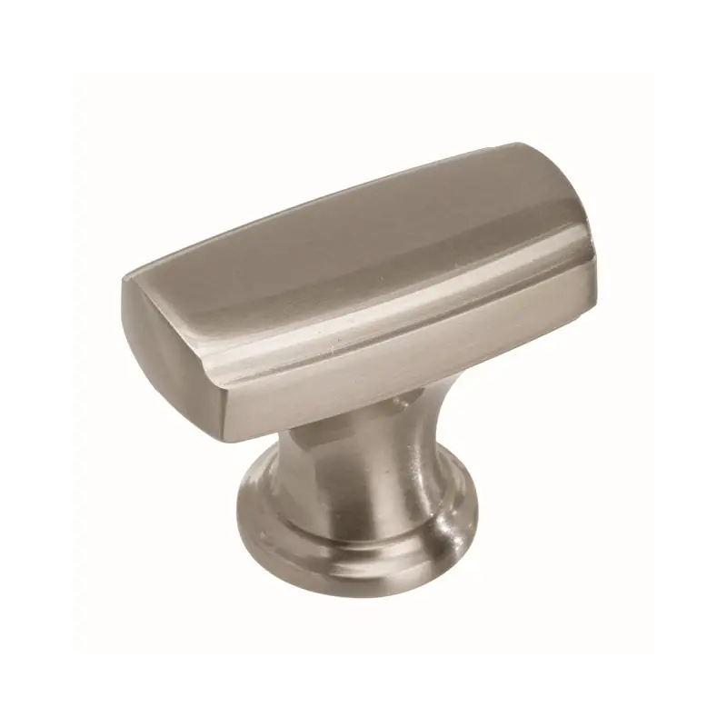 Amerock Highland Ridge Collection Round Cabinet Knob 1-1/8 In. D 1-1/8 In. Satin Nickel 1 Pk