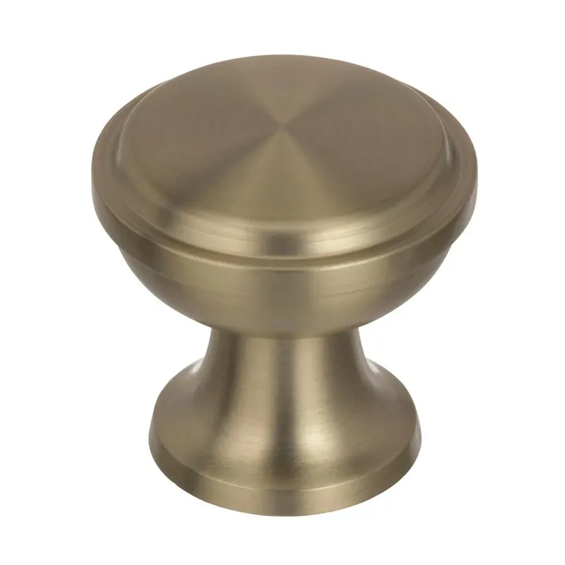 Amerock Westerly Round Cabinet Knob 1-3/16 In. D 1-3/16 In. Golden Champagne 1 Pk