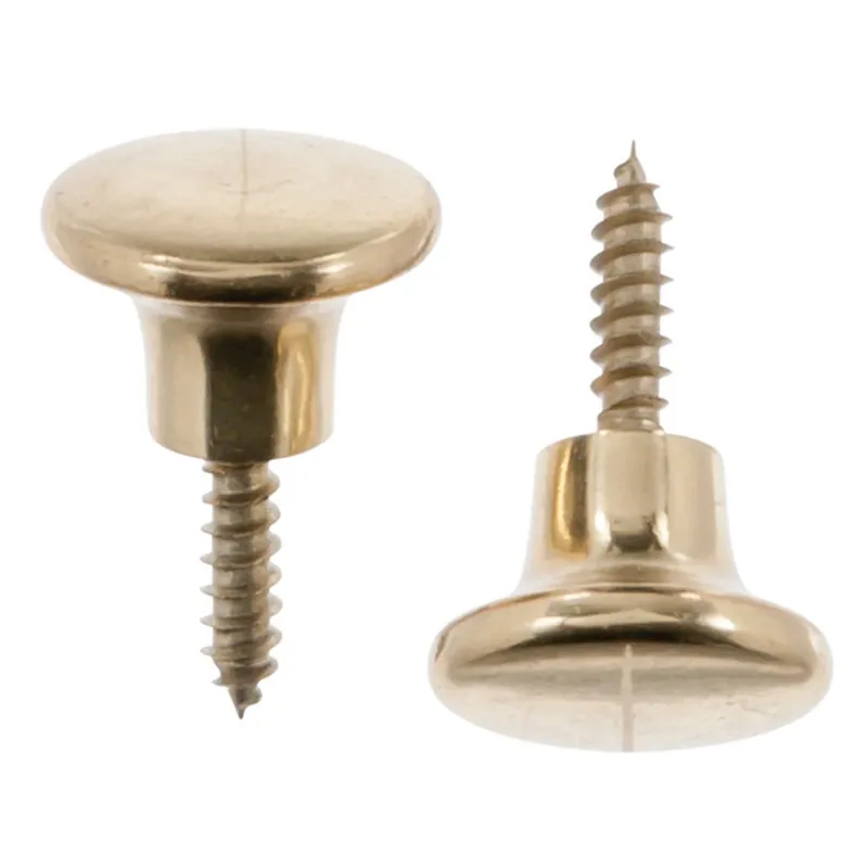 Ace Decorative Round Furniture Knob 1/2 In. Dia. 1 In. Brass 2 Pk