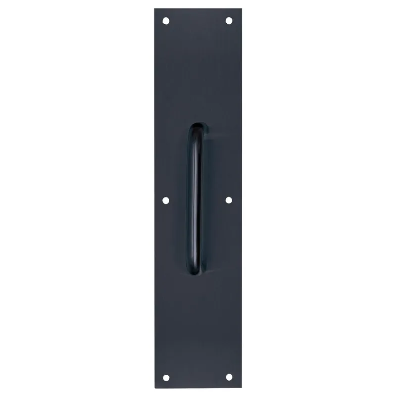 Door Pull Plate, Matte Black, 3.5 X 15 In.