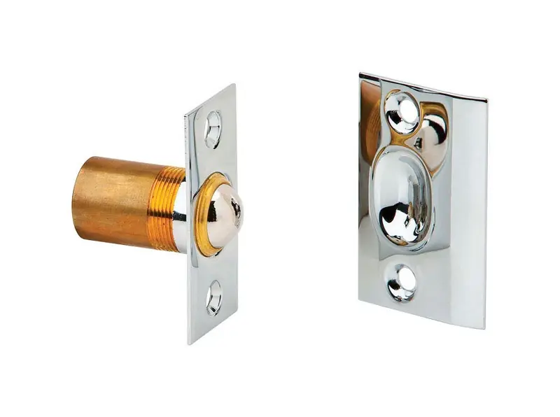 347b26 Polished Chrome Brass Adjustable Barrel Ball Catch 2.13 In. H X 1 In. W
