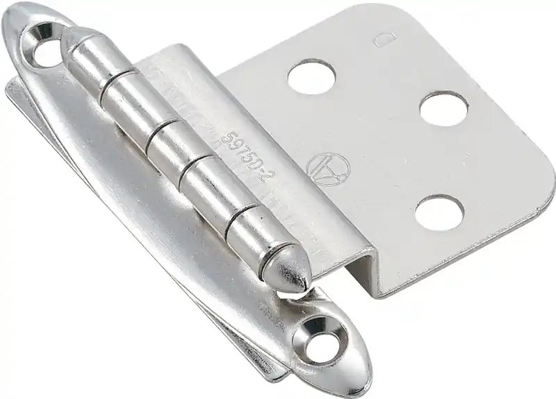 Amerock 2-Pack 3/8-in Polished Chrome Self-Closing Flush Cabinet Hinge
