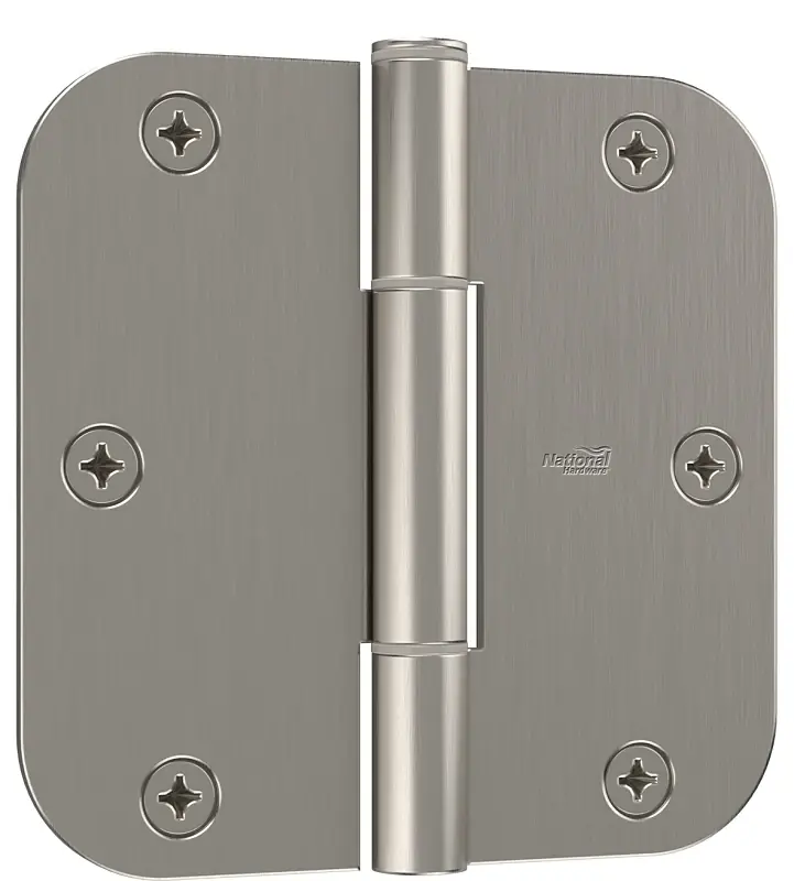 National Hardware Squeak Guard 3.5 In. L Satin Nickel Door Hinge 3 Pk