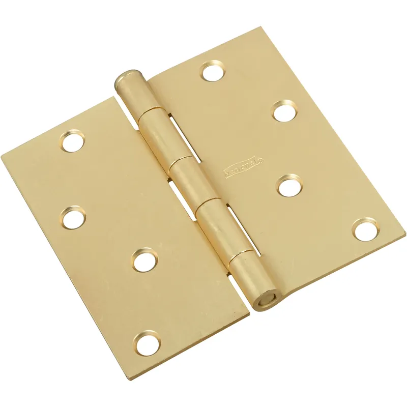 National Hardware 4 In. L Satin Brass Door Hinge 1 Pk
